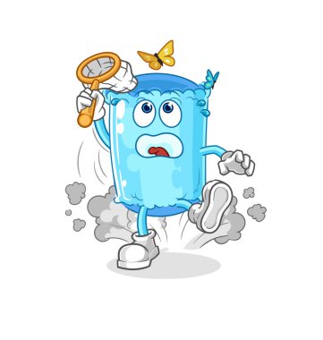 Yastık destekleyicisi kelebek resmi. karakter vektosu