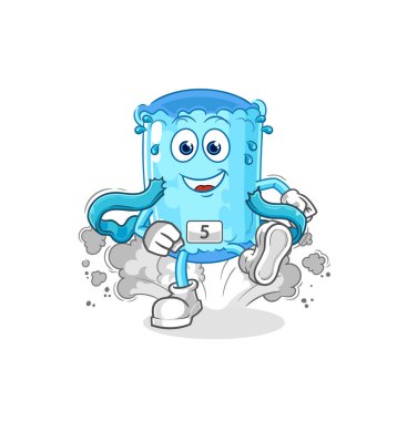 Yastık taşıyıcı karakter. karikatür maskotu vektosu