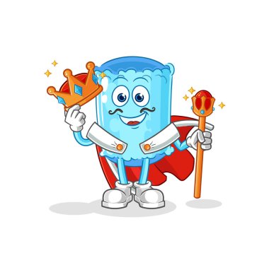 Yastık kralı vektörü. karikatür