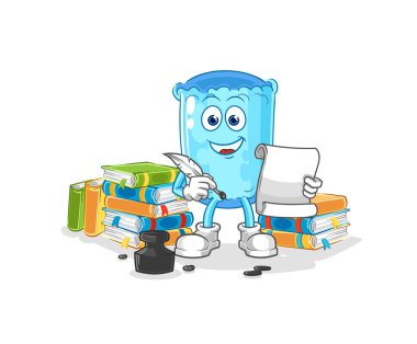 Yastık yazıcı vektörü. karikatür