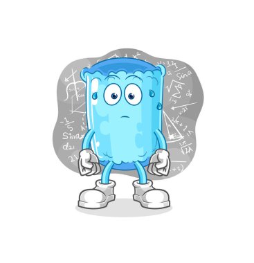 Yastık destekleyicisi sert düşünür. karikatür