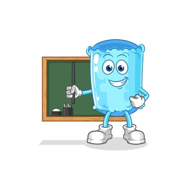 Yastık öğretmeni vektörü. karikatür