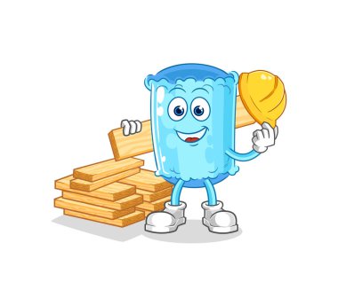 Yastık üreticisi vektörü. karikatür