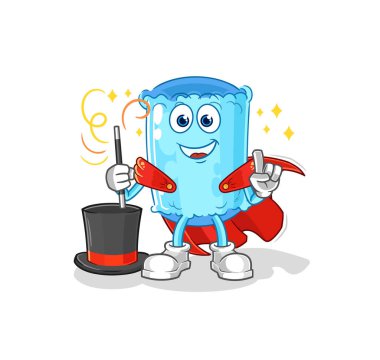 Yastık sihirbazlığı illüstrasyonu. karakter vektosu