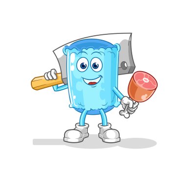 Yastık Kasabı illüstrasyonu. karakter vektosu