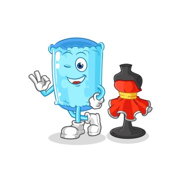 Yastık tasarımcı vektörü. karikatür