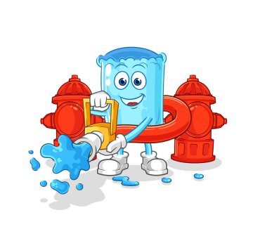 İtfaiyeci yastığı vektörü. karikatür