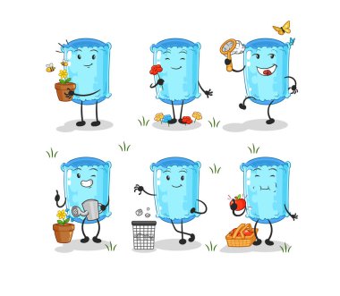 Destek yastığı Dünya Grubu 'nu kurtaracak. çizgi film maskotu