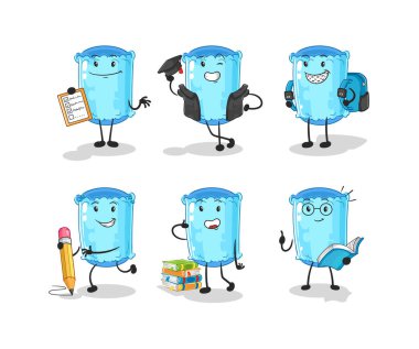 Yastık eğitimini destekleyen karakter. karikatür maskotu vektosu