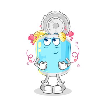 Konserve balık utangaç vektörü. karikatür