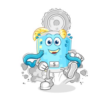 Konserve balık kaçakçısı karakteri. karikatür maskotu vektosu