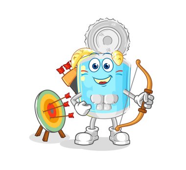 Konserve balık yerli Amerikan kabilesi. karikatür maskotu vektosu