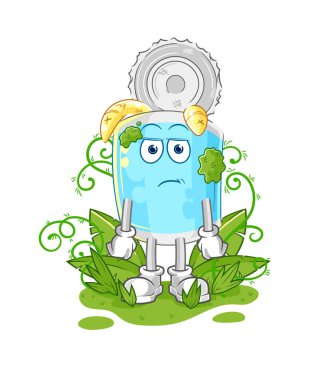 Konserve balık uzun zamandır maskotluk yapıyor. çizgi film vektosu