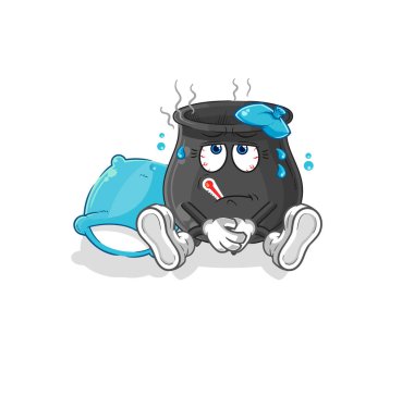 Kazan hasta vektörü. karikatür