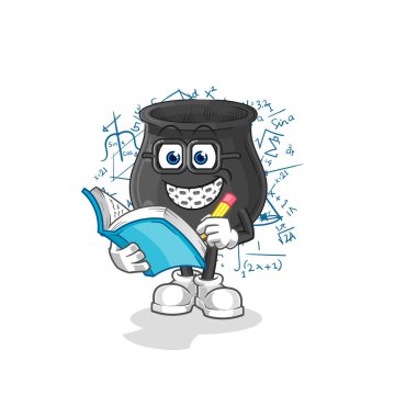 Kazan ineği çizgi filmi. karikatür maskotu vektosu