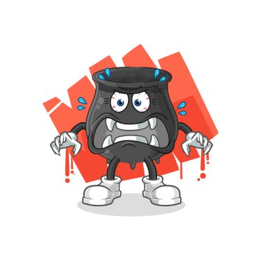 Kazan canavarı vektörü. karikatür