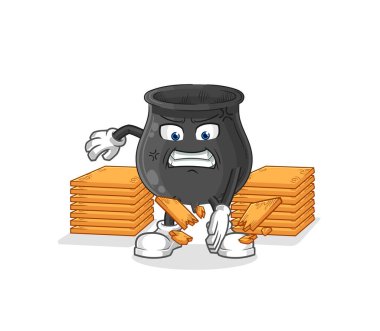 Kazan karate maskotu. çizgi film vektosu