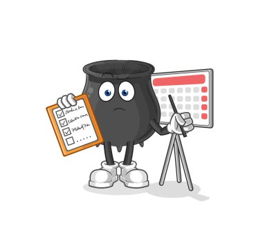 Kazan çizelgesi vektörü. karikatür