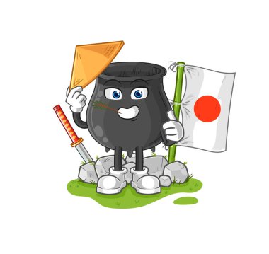 Kazan Japon vektörünü. karikatür