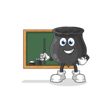 Kazan öğretmeni vektörü. karikatür