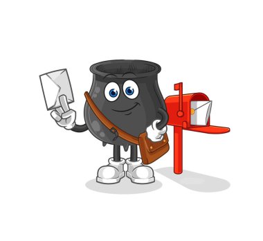 Kazan Postacı Vektörü. karikatür