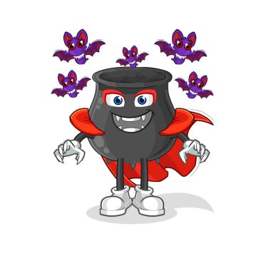 Kazan Drakula illüstrasyonu. karakter vektosu