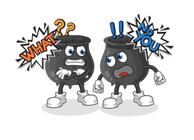 Kazan birbiriyle karikatür vektosu tartışıyor.