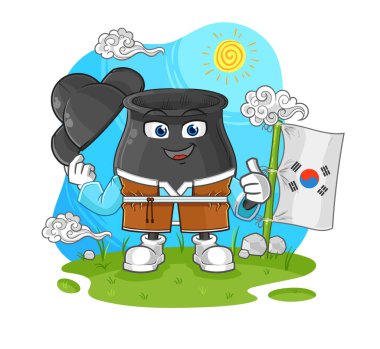 Kazan Koreli kültür vektörü. karikatür