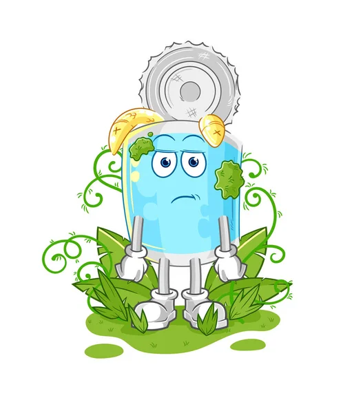 Konserve balık uzun zamandır maskotluk yapıyor. çizgi film vektosu