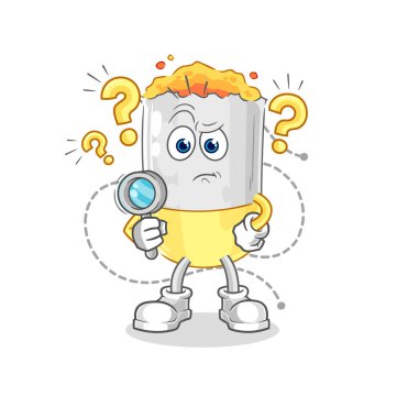 Sigara arama illüstrasyonu. karakter vektosu