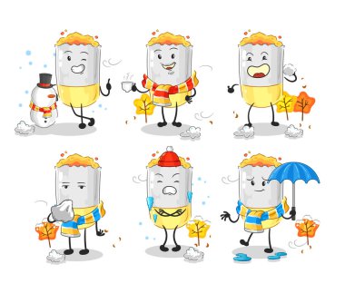 Soğuk hava karakteri maskotu Vecto sigarası.