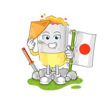 Japon sigarası vektörü. karikatür