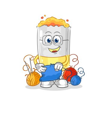 Sigara terzisi maskotu. çizgi film vektosu