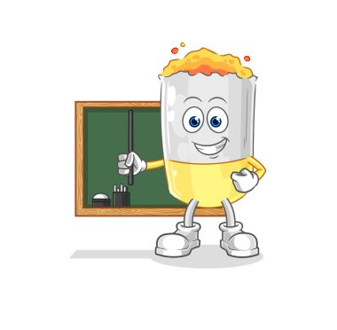 Sigara öğretmeni vektörü. karikatür