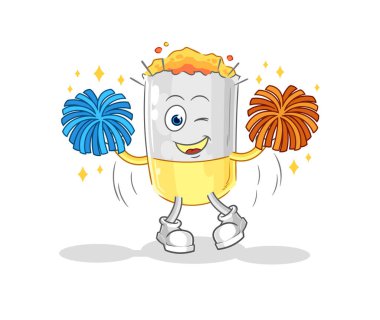 Sigara amigoları çizgi filmi. karikatür maskotu vektosu