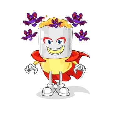 Sigara Drakula illüstrasyonu. karakter vektosu