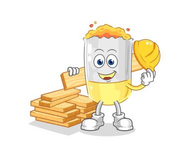 Sigara üreticisi vektörü. karikatür