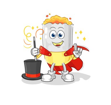 Sigara sihirbazı illüstrasyonu. karakter vektosu