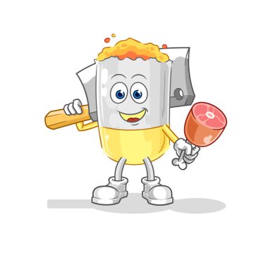 Sigara Kasabı illüstrasyonu. karakter vektosu