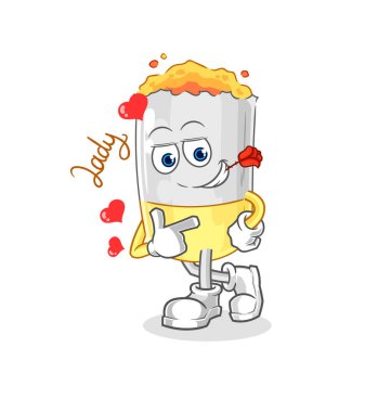 Sigara flörtü illüstrasyonu. karakter vektosu