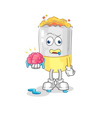 Sigara, beyin vektörü değil. karikatür