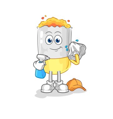 Sigara temizleyici vektörü. karikatür