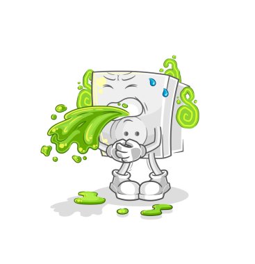 Elektrik prizi karikatür kusar. karikatür maskotu vektosu