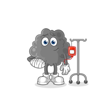 IV Illustrasyon 'daki kara bulut hastalığı. karakter vektosu