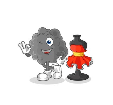 Siyah bulut moda tasarımcısı vektörü. karikatür