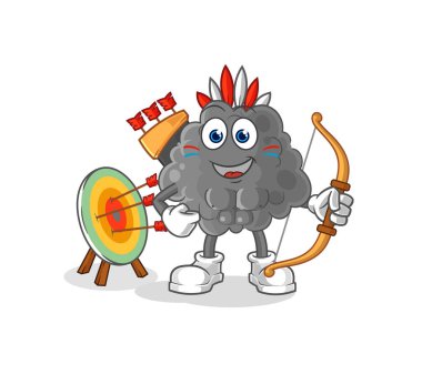 Kara Bulut Amerikan kabilesi. karikatür maskotu vektosu