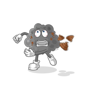 the black cloud throwing shit vecto
