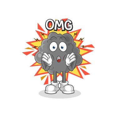 Kara bulut. Aman Tanrım. karikatür