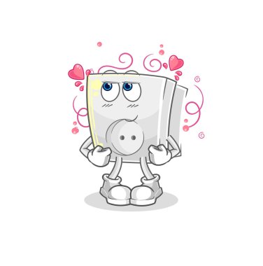 Elektrik prizi utangaç vektörü. karikatür