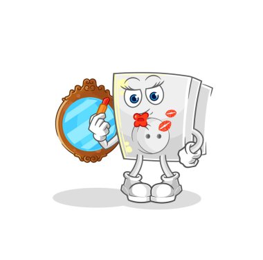 Elektrik prizi maskot. çizgi film vektosu